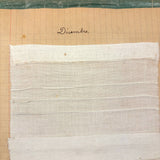 Very Lovely 1939-40 French Sewing Samples Notebook in Wonderful Hand-sewn Cover