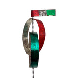 Another Charming Old Wire Spinning Toy, Interlocking Rings in Red and Green
