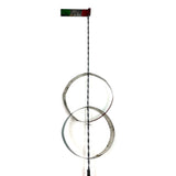 Another Charming Old Wire Spinning Toy, Interlocking Rings in Red and Green