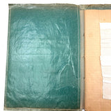 Very Lovely 1939-40 French Sewing Samples Notebook in Wonderful Hand-sewn Cover