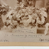 Mourning Flowers for Joseph G. Pickett, Aged 16 Years, 10 Mos, 25 Days, 1896 Albumen Cabinet Card