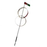 Another Charming Old Wire Spinning Toy, Interlocking Rings in Red and Green