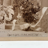 Mourning Flowers for Joseph G. Pickett, Aged 16 Years, 10 Mos, 25 Days, 1896 Albumen Cabinet Card