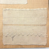 Very Lovely 1939-40 French Sewing Samples Notebook in Wonderful Hand-sewn Cover