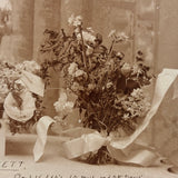 Mourning Flowers for Joseph G. Pickett, Aged 16 Years, 10 Mos, 25 Days, 1896 Albumen Cabinet Card
