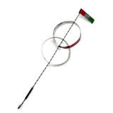 Another Charming Old Wire Spinning Toy, Interlocking Rings in Red and Green