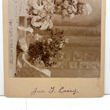 Mourning Flowers for Joseph G. Pickett, Aged 16 Years, 10 Mos, 25 Days, 1896 Albumen Cabinet Card