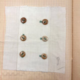 Very Lovely 1939-40 French Sewing Samples Notebook in Wonderful Hand-sewn Cover