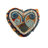 Much Loved 19th Century Heart Shaped Mi'kmaq Beaded Pin Cushion