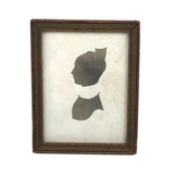 Laura, Twice Removed -- Antique Photo of Cut Paper Silhouette in Original Frame