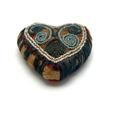 Much Loved 19th Century Heart Shaped Mi'kmaq Beaded Pin Cushion