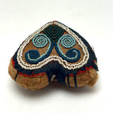 Much Loved 19th Century Heart Shaped Mi'kmaq Beaded Pin Cushion