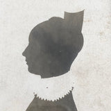 Laura, Twice Removed -- Antique Photo of Cut Paper Silhouette in Original Frame