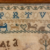 Our Life is Never at a Stand, Its Like a Fading Flower, Lovely and Poignant 1839 Sampler, Elizer Merchant