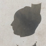 Laura, Twice Removed -- Antique Photo of Cut Paper Silhouette in Original Frame