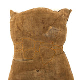 Wonderful Old Hand-embroidered Stuffed Silk Cat Baring Fangs!