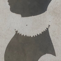 Laura, Twice Removed -- Antique Photo of Cut Paper Silhouette in Original Frame