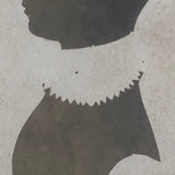 Laura, Twice Removed -- Antique Photo of Cut Paper Silhouette in Original Frame