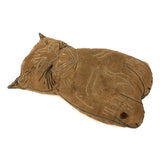 Wonderful Old Hand-embroidered Stuffed Silk Cat Baring Fangs!