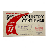 To Horseheads, NY: 1930s Country Gentleman Advertising Mailer / Subscription Card