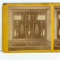 Double Expansion Twist Shuttle Spindles Display, Boston Mechanics Fair, Gorgeous 1873 Albumen Stereoview