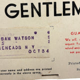 To Horseheads, NY: 1930s Country Gentleman Advertising Mailer / Subscription Card