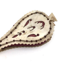 Intricate 19th C. Bellows Shaped Bone Pin Keep