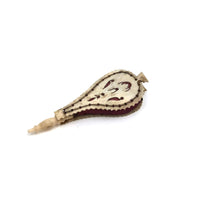 Intricate 19th C. Bellows Shaped Bone Pin Keep