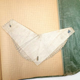 Very Lovely 1939-40 French Sewing Samples Notebook in Wonderful Hand-sewn Cover