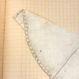 Very Lovely 1939-40 French Sewing Samples Notebook in Wonderful Hand-sewn Cover