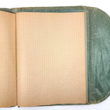 Very Lovely 1939-40 French Sewing Samples Notebook in Wonderful Hand-sewn Cover