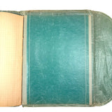 Very Lovely 1939-40 French Sewing Samples Notebook in Wonderful Hand-sewn Cover