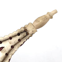 Intricate 19th C. Bellows Shaped Bone Pin Keep