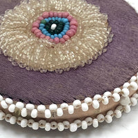 Hand-beaded Native American Pin Cushion (Flower and Eye Ball!)
