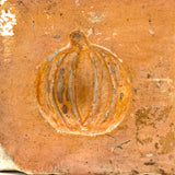 Most Charming, Very Scarce Old Chalkware Halloween Mold in Best Soft Orange Paint