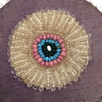Hand-beaded Native American Pin Cushion (Flower and Eye Ball!)