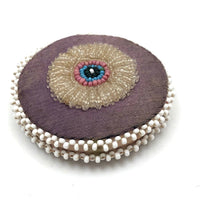 Hand-beaded Native American Pin Cushion (Flower and Eye Ball!)