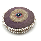 Hand-beaded Native American Pin Cushion (Flower and Eye Ball!)