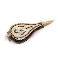 Intricate 19th C. Bellows Shaped Bone Pin Keep