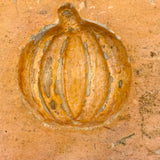 Most Charming, Very Scarce Old Chalkware Halloween Mold in Best Soft Orange Paint