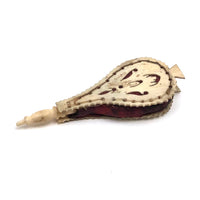 Intricate 19th C. Bellows Shaped Bone Pin Keep