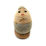 Very Finely Crocheted, Hard-Shell Old Folk Art Humpty Dumpty...Rattle!