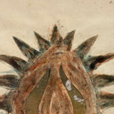 SOLD Charming and Unusual Earlier 19th Century Watercolor and Cut Paper Pineapple in Presumed Original Frame