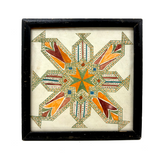 Bold and Bright 19th Century Mandala-like Watercolor with Pattern Everywhere