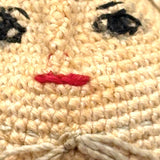 Very Finely Crocheted, Hard-Shell Old Folk Art Humpty Dumpty...Rattle!