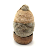 Very Finely Crocheted, Hard-Shell Old Folk Art Humpty Dumpty...Rattle!
