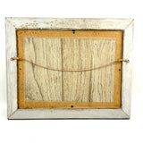 Cottage in Landscape with Figure, Wonderful Charles Rabin c. 1970s Oil on Board Painting