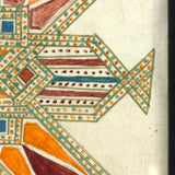 Bold and Bright 19th Century Mandala-like Watercolor with Pattern Everywhere
