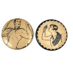 Pair of Flip Image Erotic Pocket Mirrors (and Portraits of Vanity), c. 1920s