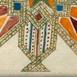 Bold and Bright 19th Century Mandala-like Watercolor with Pattern Everywhere